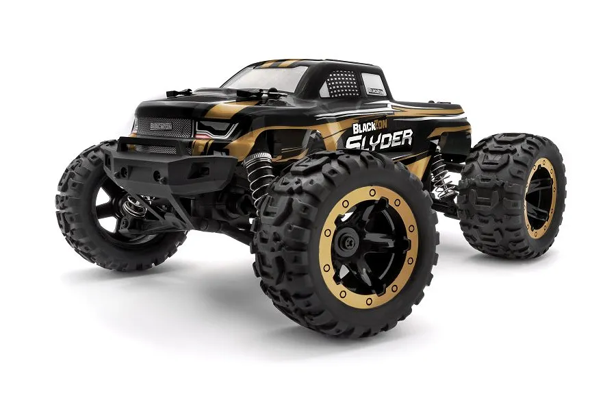 BlackZon Slyder MT RC Monster Truck Electric 4WD 1/16 Scale RTR - Gold image 103789