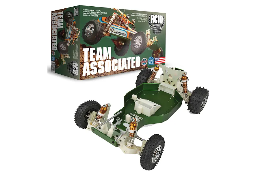 Team Associated RC10 Classic RC Buggy Electric 2WD 1/10 Scale Kit - Green 40th Anniversary Edition image 103821