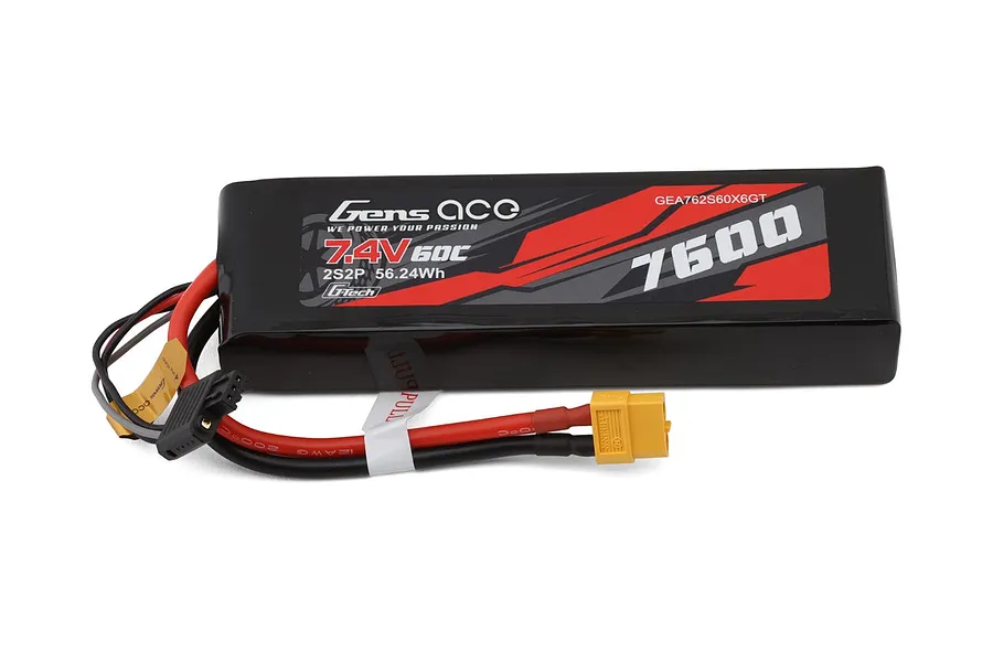 Gens Ace G-Tech 7.4V 7600mAh 60C Soft Case LiPo Battery image 104135