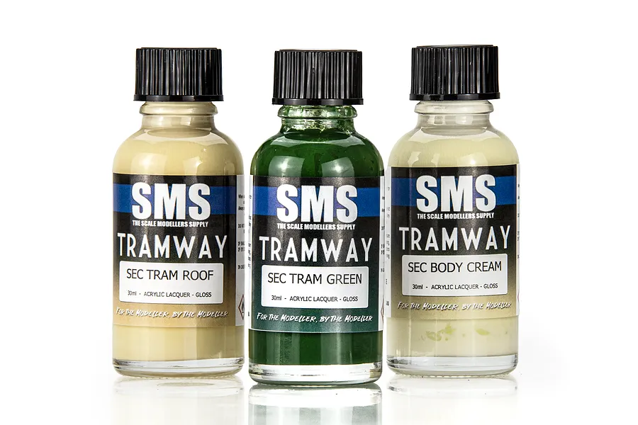 Scale Modellers Supply SEC Class Tram Airbrush Colour Set 3Pcs image 104252