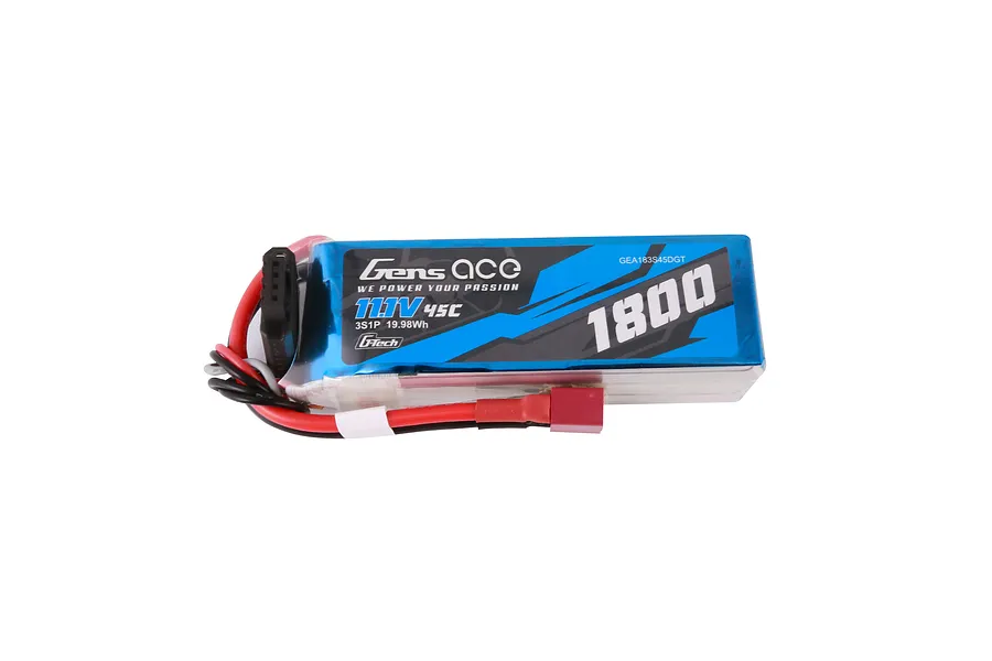 Gens Ace G-Tech 11.1V 1800mAh 45C Soft Case LiPo Battery image 104436