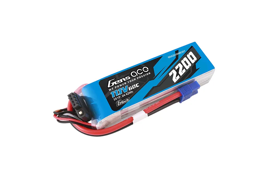 Gens Ace G-Tech 11.1V 2200mAh 60C Soft Case LiPo Battery image 104441