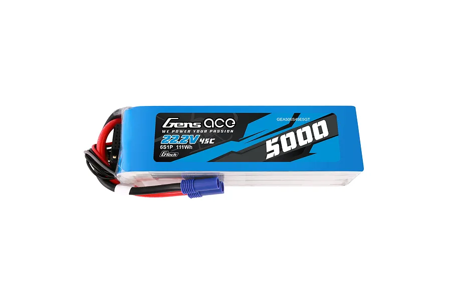 Gens Ace G-Tech 22.2V 5000mAh 45C Soft Case LiPo Battery image 104446