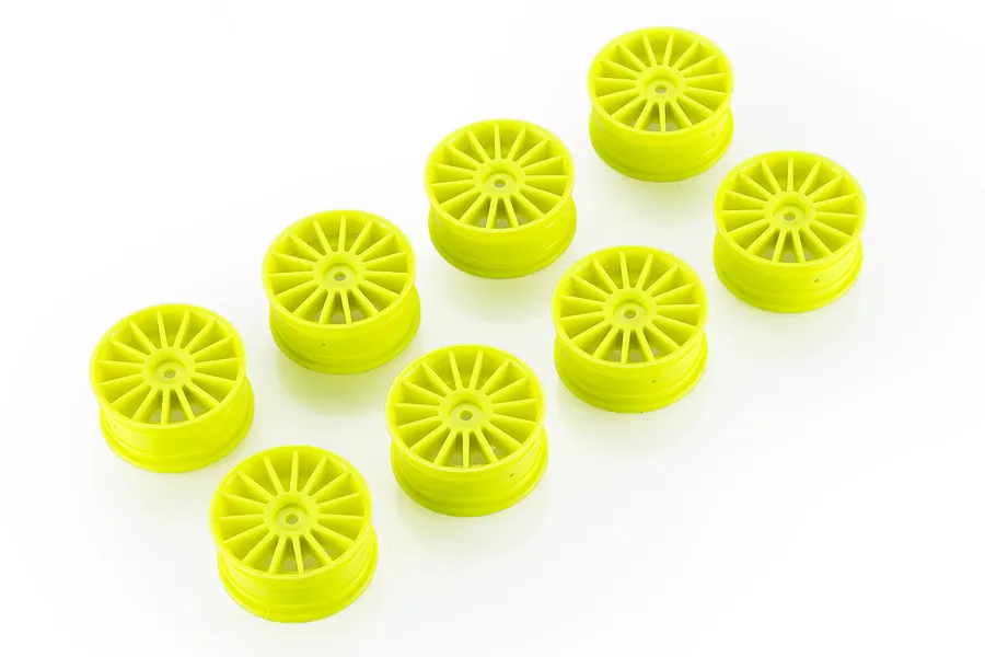 Kyosho 1/10 Aero 24 15 Spoke Rims 8Pcs - Fluorescent Yellow image 104506