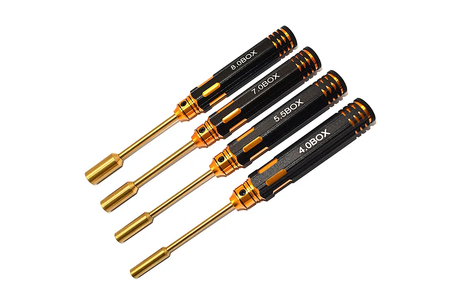 GPM 4.0,5.5,7.0,8.0mm Nut Drive Set 4Pcs - Black and Gold image 104524