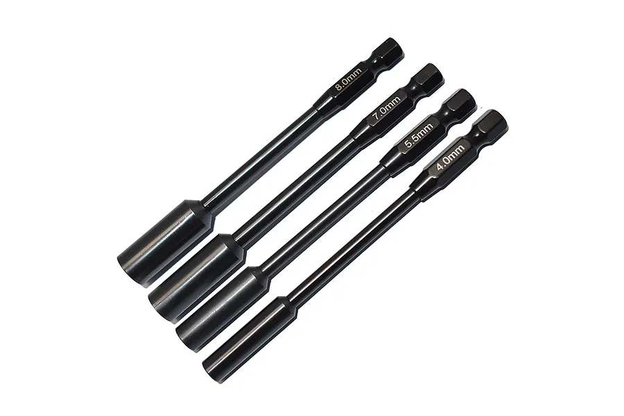 GPM 4.0,5.5,7.0,8.0mm Nut Driver Speed Tips 4Pcs image 104525