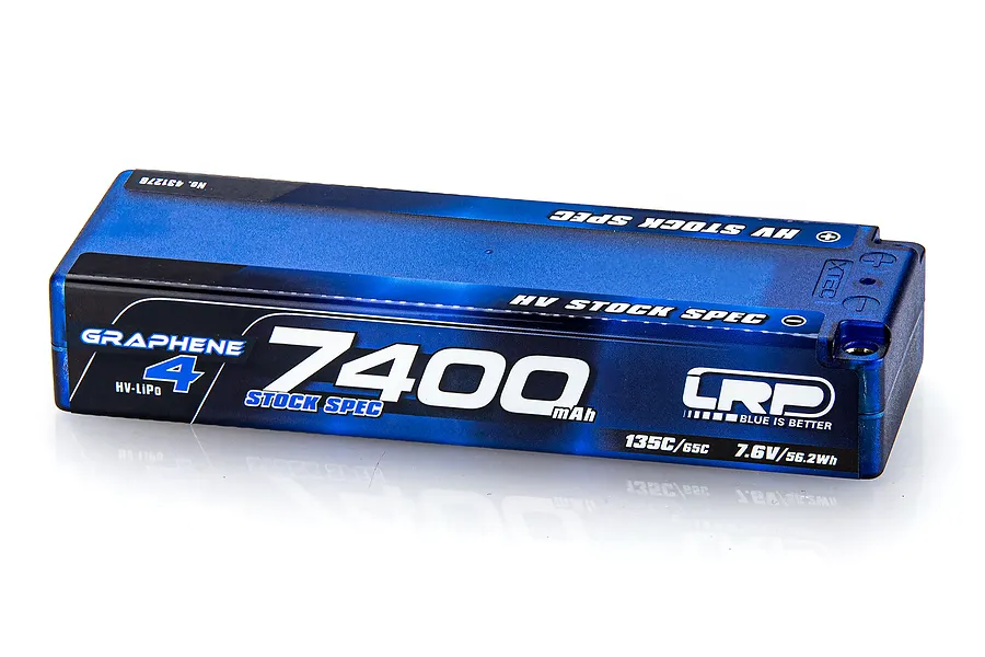 LRP 7.6V 7400mAh 135C HV Hard Case LiPo Battery image 104543