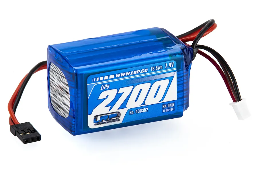 LRP 7.4V 2700mAh Soft Case LiPo Receiver Hump Battery image 104547