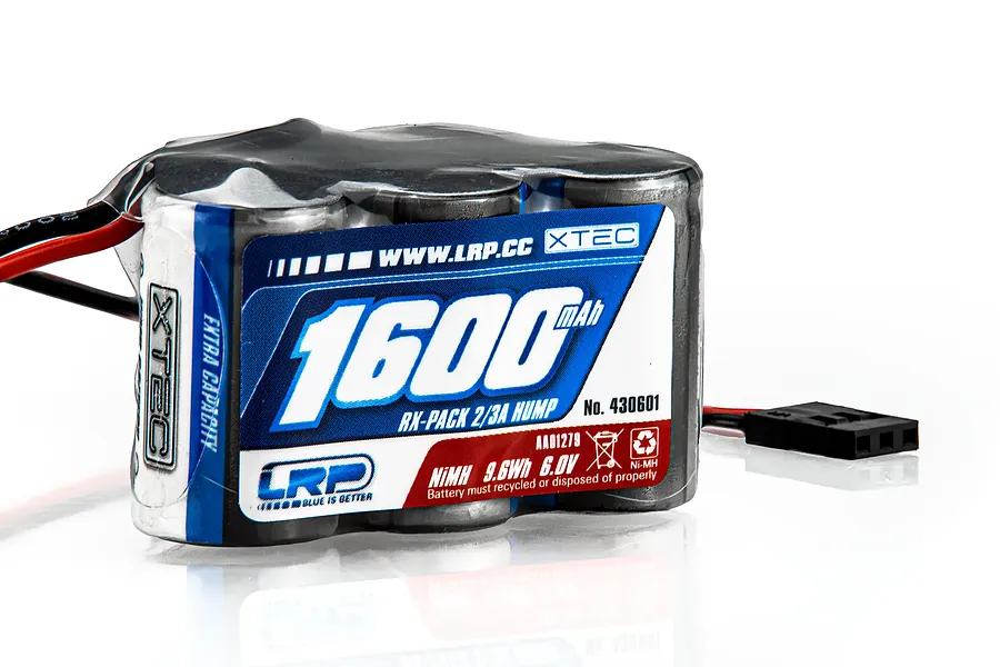 LRP XTEC 6V 1600mAh Hump NiMH Receiver Battery image 104704