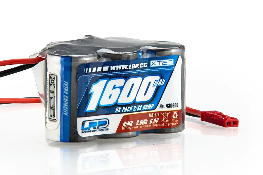 LRP XTEC 6V 1600mAh Hump NiMH Receiver Battery image 104705