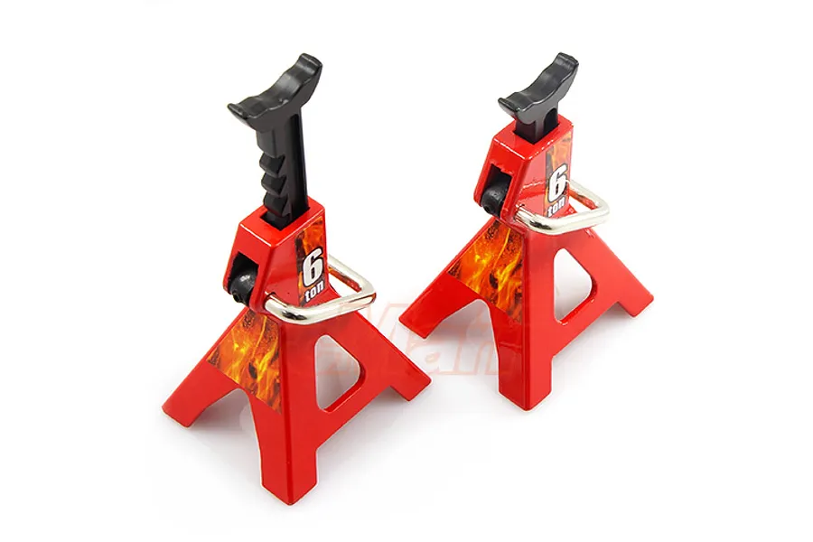 Yeah Racing 1/10 Height Adjustable Car Jack Set 2Pcs - Red image 104981