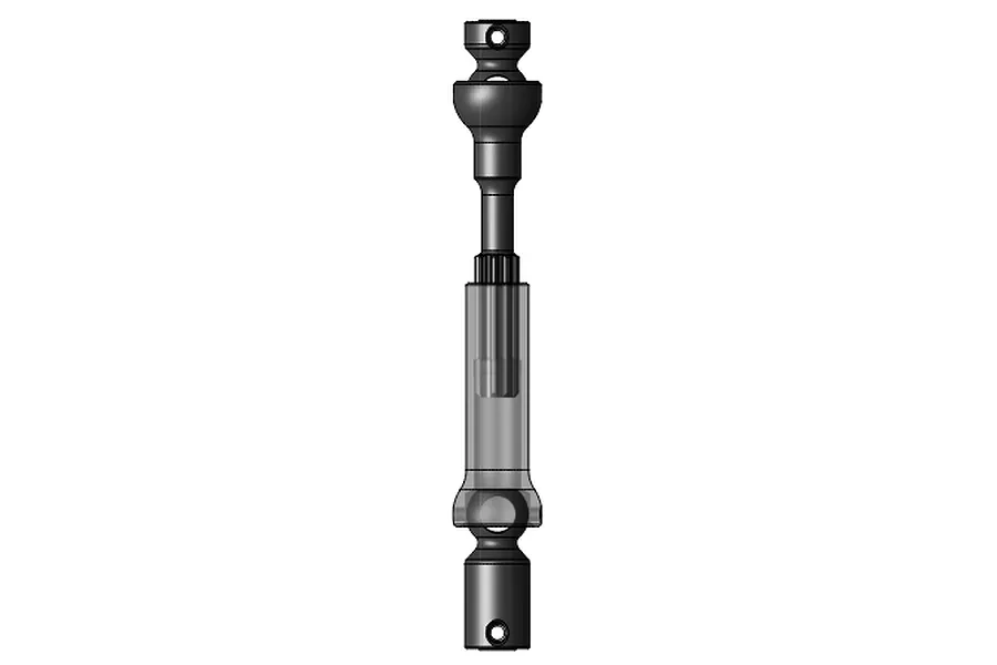 A black steel MIP X-Duty CVD driveshaft for RC vehicles, shown in a studio product view against a white background.