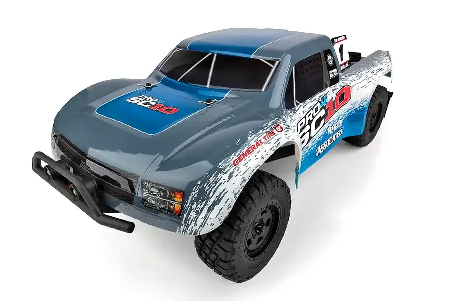 Team Associated SC10 Pro4 RC Short Course Truck Electric Brushless 4WD 1/10 Scale RTR - General Tire Blue image 105210