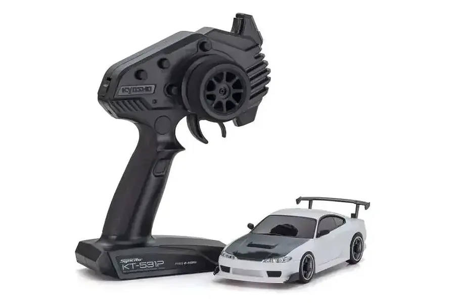 Kyosho Mini-Z Nissan Silvia S15 RC Drift Car Electric AWD RTR - White image 105228
