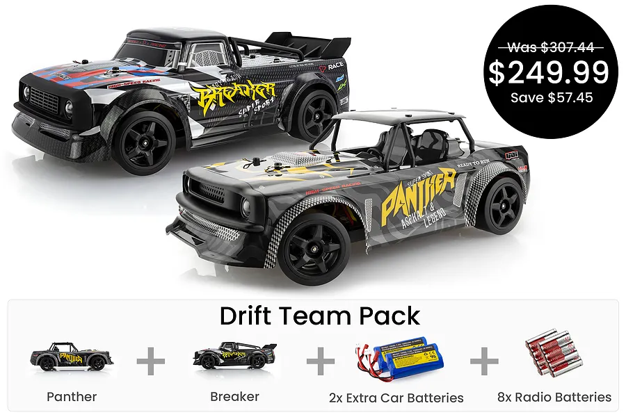 UDI RC Drift Team Performance Pack RC Drift Cars Electric 4WD 1/16 Scale RTR image 105352