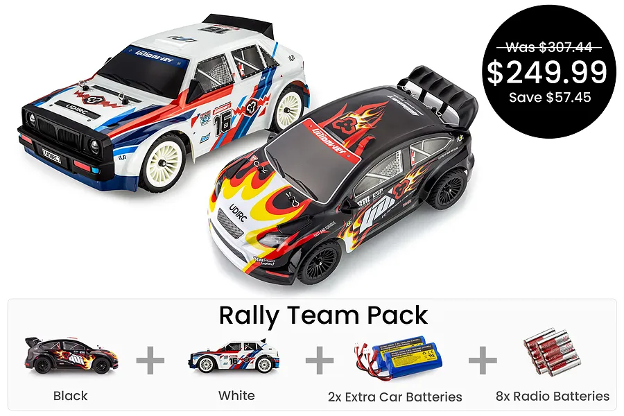 UDI RC Rally Team Performance Pack RC Rally Cars Electric 4WD 1/16 Scale RTR image 105353