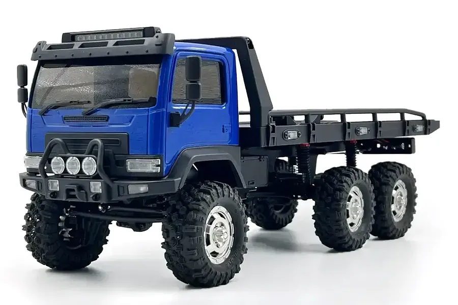 HobbyPlus 1/18 CR-18P 6X6 Flatbed Electric Brushed RTR RC Truck - Blue image 105490