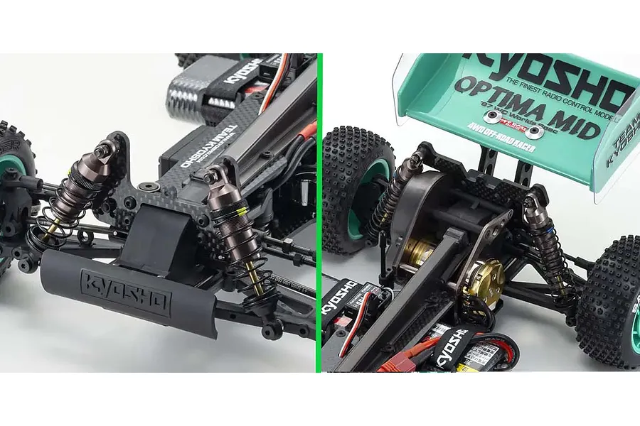 Kyosho Optima Mid &amp;#039;87 WC Worlds Spec 60th Anniversary RC Buggy Electric Brushless 4WD 1/10 Scale Kit - Gold Edition image 105539