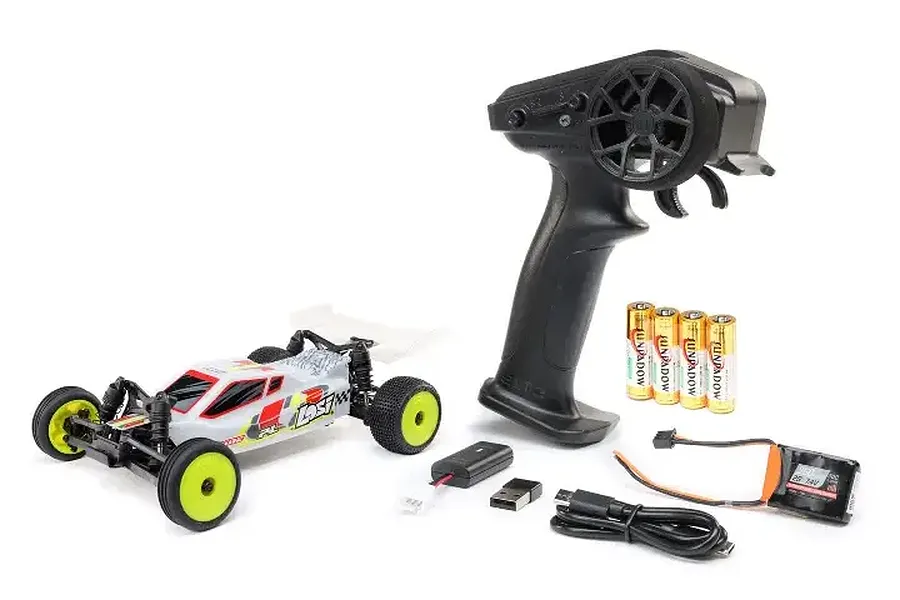 Losi Micro-B 2S RC Buggy Electric 2WD 1/24 Scale RTR - White image 106002