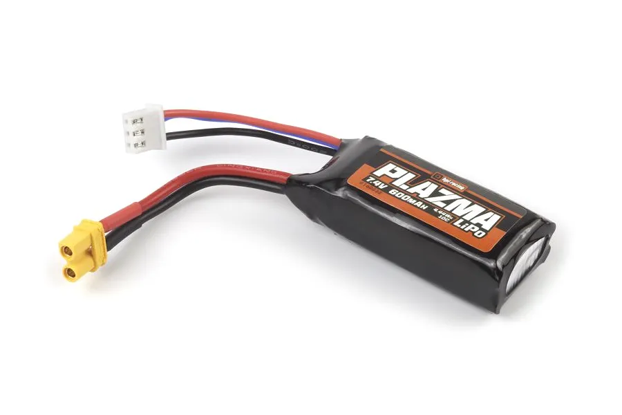 HPI Plazma 7.4V 600mAh 10C 2S Soft Case LiPo Battery image 106073