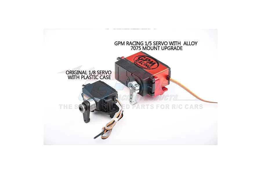 GPM Aluminium 1/5 Standard Servo Mount - Blue image 2