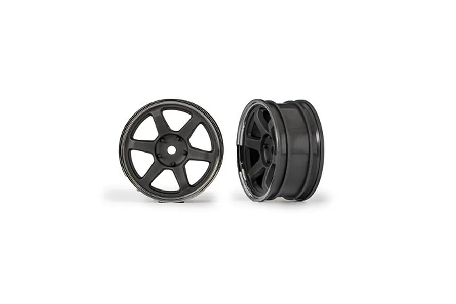 Traxxas 1.9&amp;quot; Six Spoke Front Rims 2Pcs - Graphite Grey image 106340