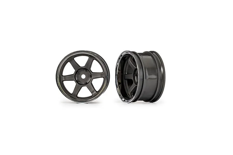 Traxxas 1.9&amp;quot; Six Spoke Rear Rims 2Pcs - Graphite Grey image 106341