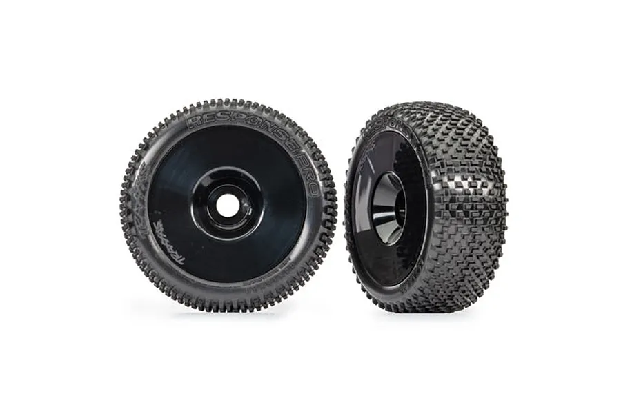 Traxxas 3.0&amp;quot; Response Pro Wheels On Black Dish Rims - Glued Wheels 2Pcs image 106420