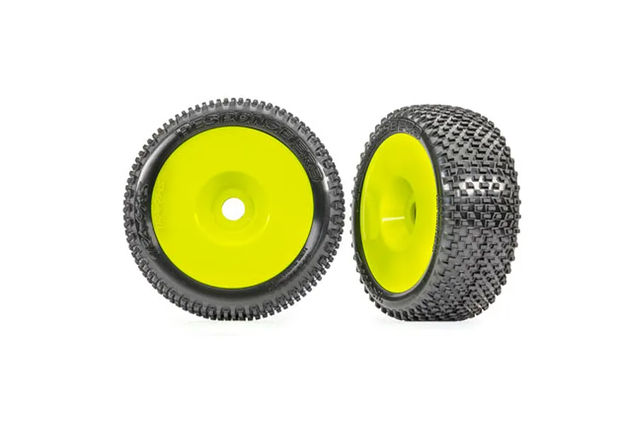 Traxxas 3.0&amp;quot; Response Pro Wheels On Yellow Dish Rims - Glued Wheels 2Pcs image 106422