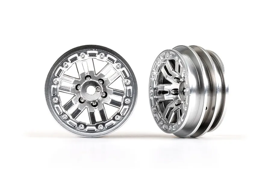 Traxxas 1.0&amp;quot; Split Spoke Rims 2Pcs - Satin Chrome image 106443