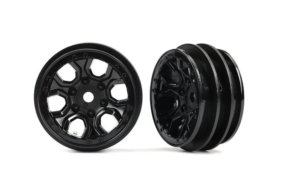 Traxxas 1.0&amp;quot; 6 Spoke Rims 2Pcs - Black image 106447