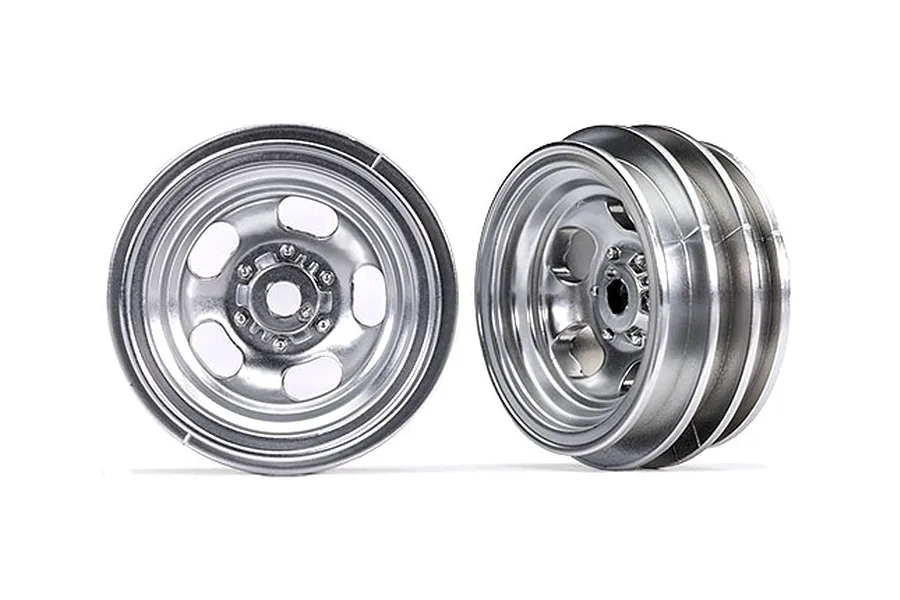 Traxxas 1.0&amp;quot; 6 Spoke Rims 2Pcs - Satin Chrome image 106451