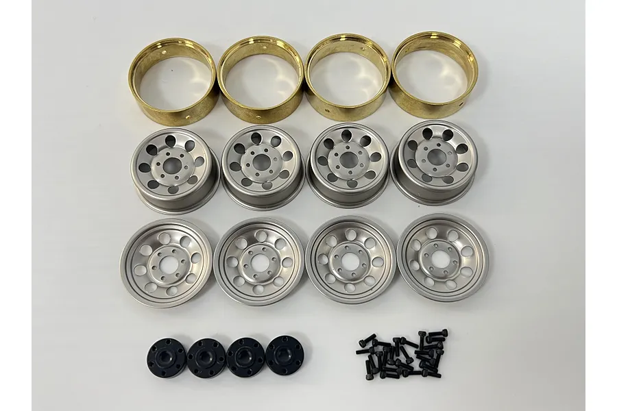 Hobby Plus 1.2&amp;quot; Steelie Beadlock Rims 4Pcs - Silver image 106703