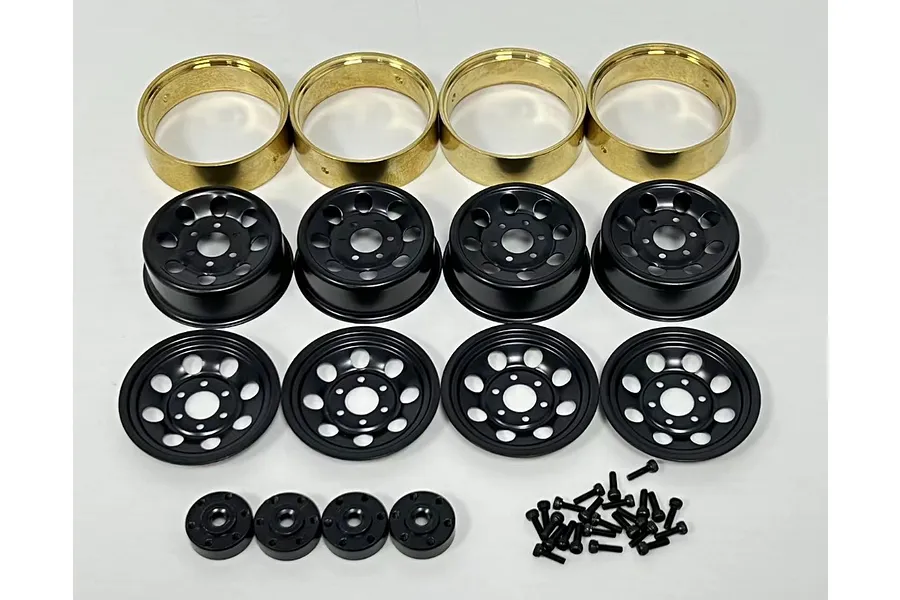 Hobby Plus 1.2&amp;quot; Steelie Beadlock Rims 4Pcs - Black image 106705