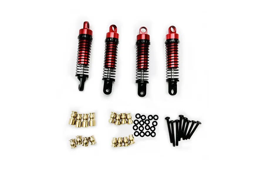 Hobby Plus Aluminium Big Bore Shock Abosrbers 4Pcs - Red image 106720