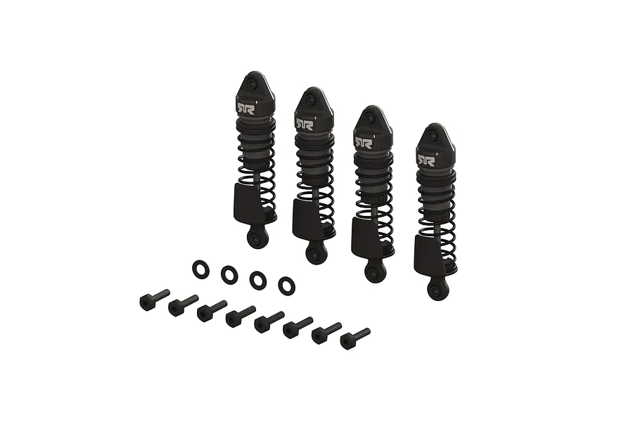 ARRMA Aluminium 58mm Complete Shock Absorber Set 4Pcs - Gunmetal image 106786
