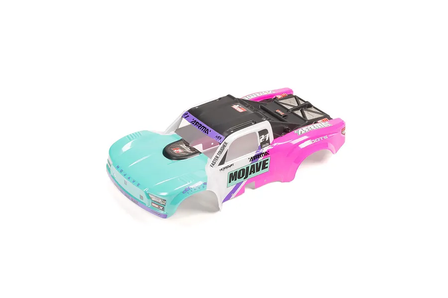 ARRMA 1/18 Mojave Grom Painted Body Shell  - Teal/Pink image 106790