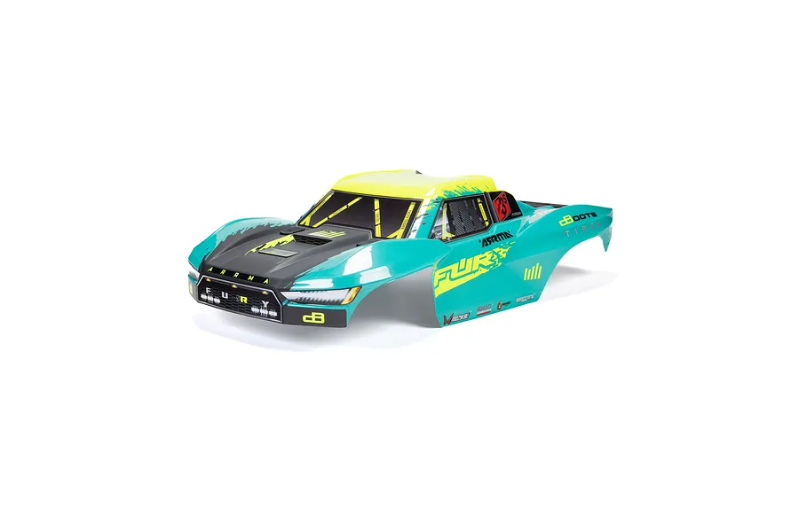 ARRMA 1/10 Fury Painted Clipless Body Shell - Green image 106848