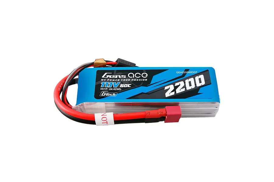 Gens Ace G-Tech Adventure 11.1V 2200mAh 60C Soft Case LiPo Battery image 106929