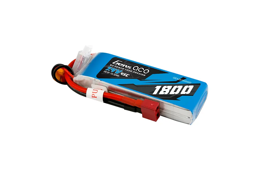 Gens Ace 7.4V 1800mAh 45C Soft Case LiPo Battery image 106931