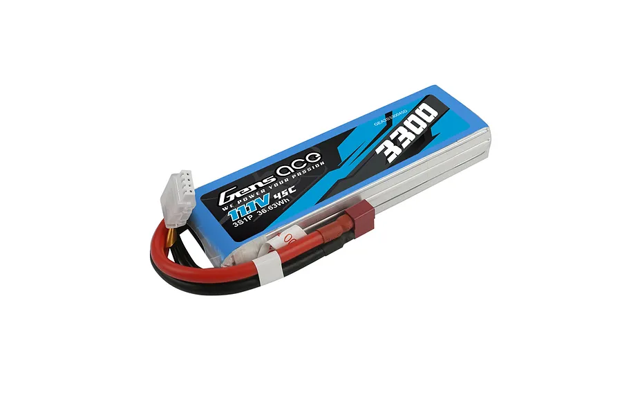 Gens Ace 11.1V 3300mAh 45C Soft Case LiPo Battery image 106950