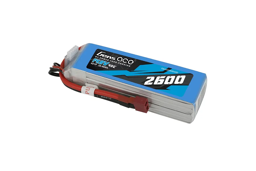 Gens Ace 14.8V 2600mAh 45C Soft Case LiPo Battery image 106956