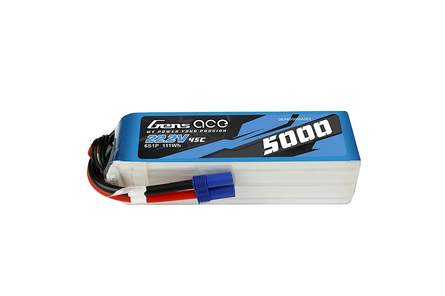 Gens Ace 22.2V 5000mAh 45C Soft Case LiPo Battery image 106977