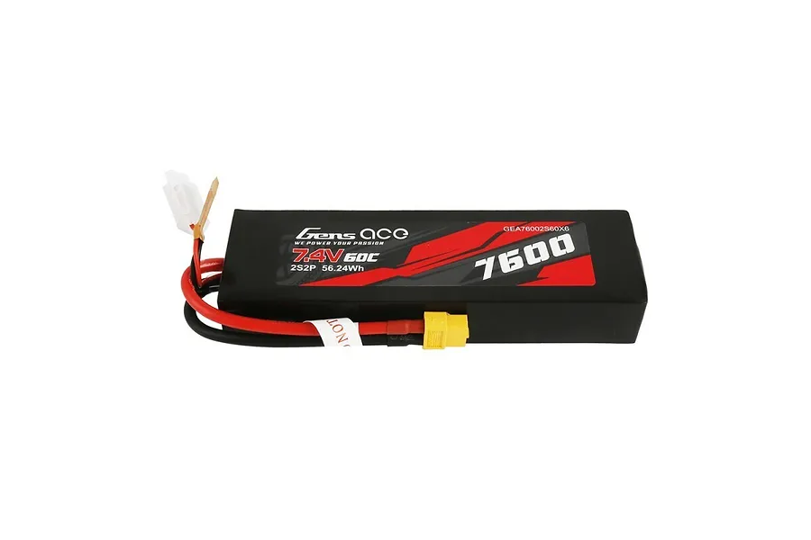 Gens Ace 7.4V 7600mAh 60C Soft Case LiPo Battery image 106980