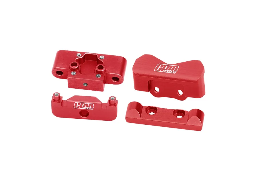 GPM Aluminium Front Bulkhead and Rear Suspension Pin Mounts 2Pcs - Red image 107039