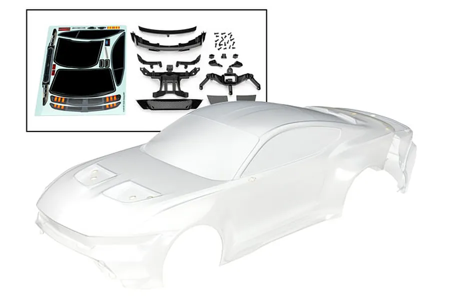 Traxxas 1/10 Ford Mustang Unpainted Body Shell - Clear image 107090