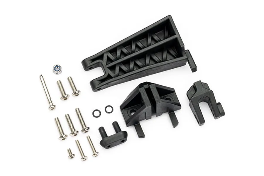 Traxxas Rudder and Drive Strut Mount, Steering Arm and Hull Water Outlet image 107123