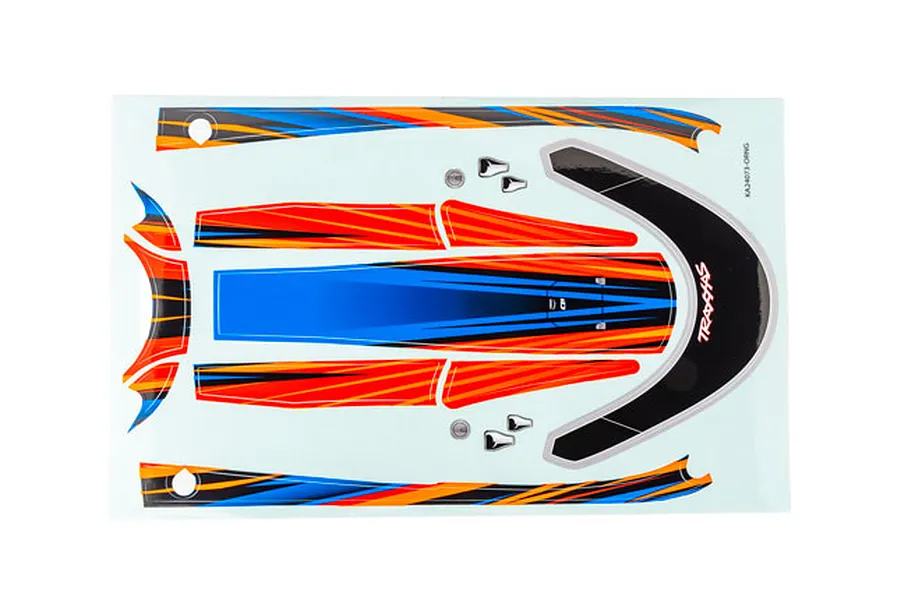 Traxxas Disruptor Hatch Decal Set - Orange image 107133