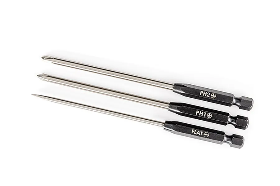 Traxxas 3mm, #1 Phillips and #2 Phillips 1/4&amp;quot; Drive Speed Bit Set image 107271