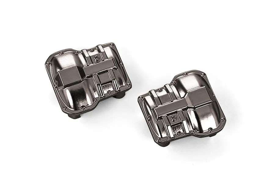 Traxxas Front and Rear Diff Covers 2Pcs - Black Chrome image 107390